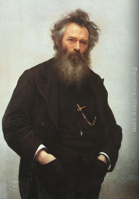 Portrait of Ivan I. Shishkin painting - Ivan Nikolaevich Kramskoy Portrait of Ivan I. Shishkin art painting